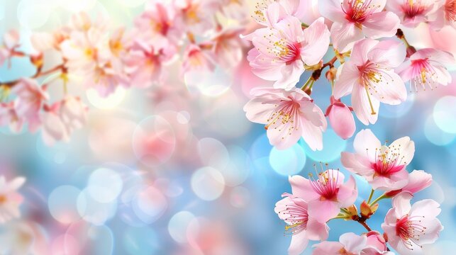 Cherry blossom spring background