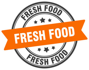 fresh food stamp. fresh food label on transparent background. round sign