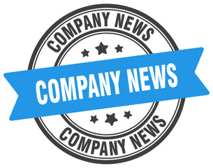 company news stamp. company news label on transparent background. round sign