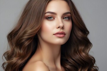 Fototapeta premium Beautiful young lady, model, beauty, Ai generated 