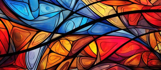Artistic Abstract Stained Glass Pattern Art Series