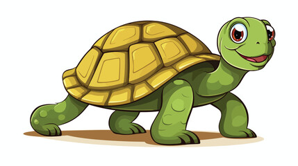 Turtle freehand draw cartoon vector illustration