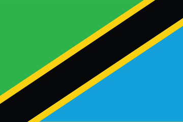 Flag of Tanzania. Editable Clip Art.