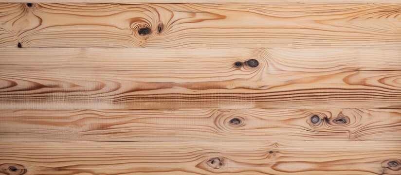 Detailed appearance of pine boards with natural knots and streaks