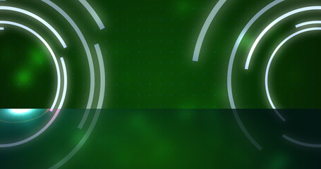 Circles gradient shadow award show swirling particle background. Disco club cinema style overlay bg for presenting ceremony stage seamless motion loop. Creative universal elegant greeting festive.