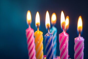 birthday celebration with candles.