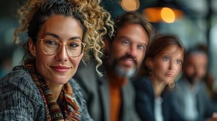 Fototapeta premium Software Engineers Captured in a Team Photo, Generative AI