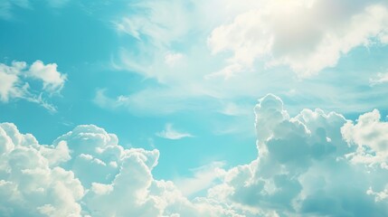 Fototapeta na wymiar Soft clouds texture on a serene sky background.