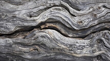 Sun-bleached driftwood texture, serene and coastal - obrazy, fototapety, plakaty