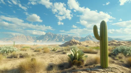 Photo sur Plexiglas Cactus landscape of cactus in the desert 