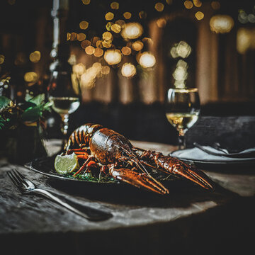 Lobster on a plate