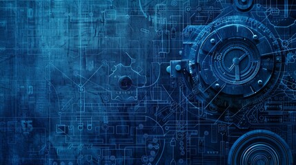 Blueprint of a Computer Circuit Board