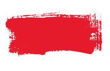 Roter Banner gemalt mit einem Pinsel - Unordentliche rote Farbe