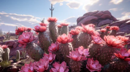 Fototapeten landscape of cactus in the desert  © ananda