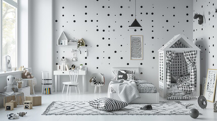 interior of baby room decorated with many toys 