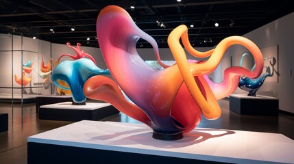 Fine art gallery exhibitions of futuristic sculpture