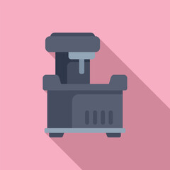 Laser cnc machine icon flat vector. Calibration metal work. Equipment design