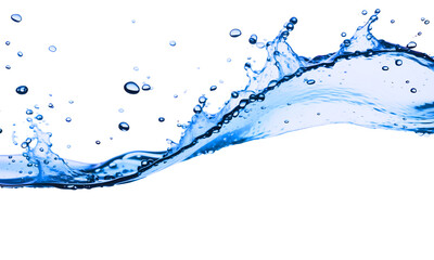 blue water splash cut out