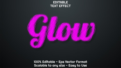 Glow Purple Neon Editable Text Style Effect Premium