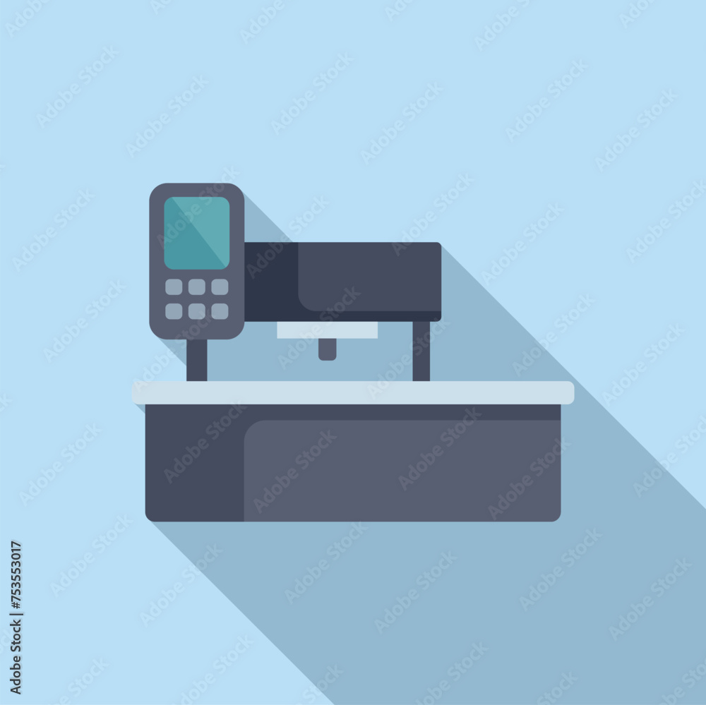 Poster energy label cnc machine icon flat vector. flash computer numerical. label complex