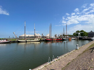 Fototapeta premium Harbor of Stavoren in Friesland