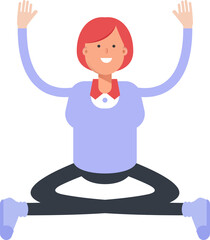 Woman Character Sitting Illustration
