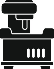 Laser cnc machine icon simple vector. Calibration metal work. Equipment design
