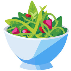 Salad bowl | Vegan and Vegetarian | Start, Lunch, Dinner - you decide | Freshest vector illustration in town