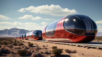 Floating hyperloop pods - obrazy, fototapety, plakaty