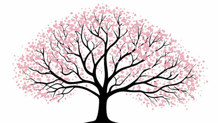 Logotipo de un árbol primaveral - obrazy, fototapety, plakaty