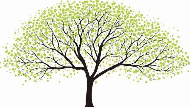 Logotipo de un árbol primaveral