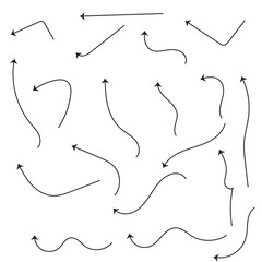 Collection hand drawn arrows. Set simple arrows isolated on white background. Arrow mark icons. Arrow paint - hand drawn arrows vector.