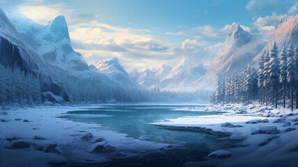 Frozen scenery