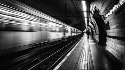 Obraz premium London Transport in Motion Blur