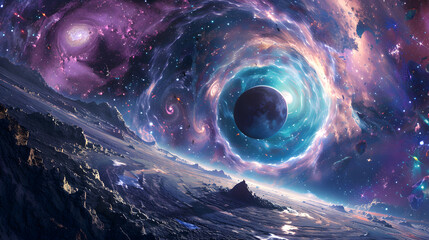 Swirling Nebula Cosmic Marble