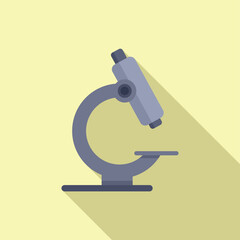 Medical microscope icon flat vector. Medical supplement. Resistance potion experiment