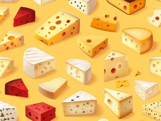 Cheese Pattern on Yellow