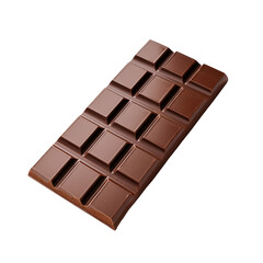 Fototapeta premium Chocolate bar on transparent background PNG cut out clipart.