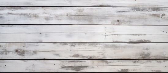 Fototapeta na wymiar Plank wall with aged white or gray texture for horizontal patterns
