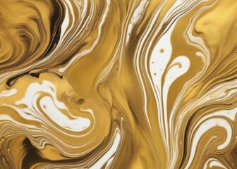 Fototapeta premium Gold fluid art marbling textured background