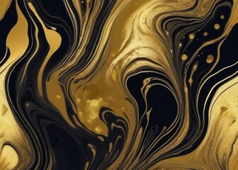 Fototapeta premium Gold fluid art marbling textured background