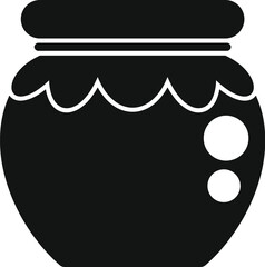 Antiviral honey jar icon simple vector. Medical supplement. Shot health system