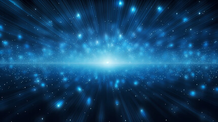 Fototapeta premium In a mesmerizing celestial spectacle, ethereal beams of light converge into a stunning sight