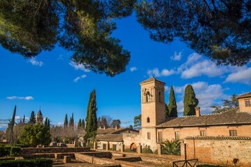 Fototapeta na wymiar The Alhambra palace in Granada, Andalusia, Spain