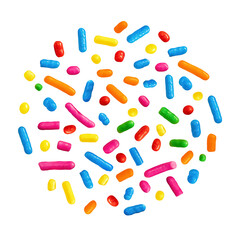 Colorful Sprinkles in Circular Arrangement