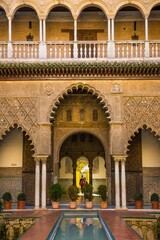 The royal Alcazar palace of Seville, Andalusia,  Spain