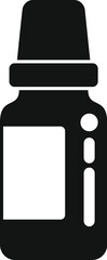 Medical bottle icon simple vector. Strong potion vitamin. System jab remedy - obrazy, fototapety, plakaty