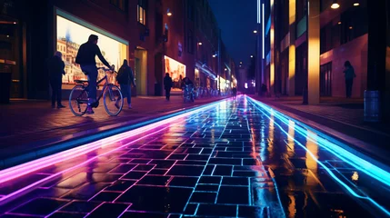 Holographic bicycle lanes © Cedar