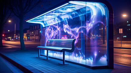 Holographic bus stops