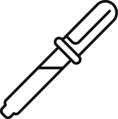 Blood dropper icon outline vector. Antiviral injection. People dose therapy